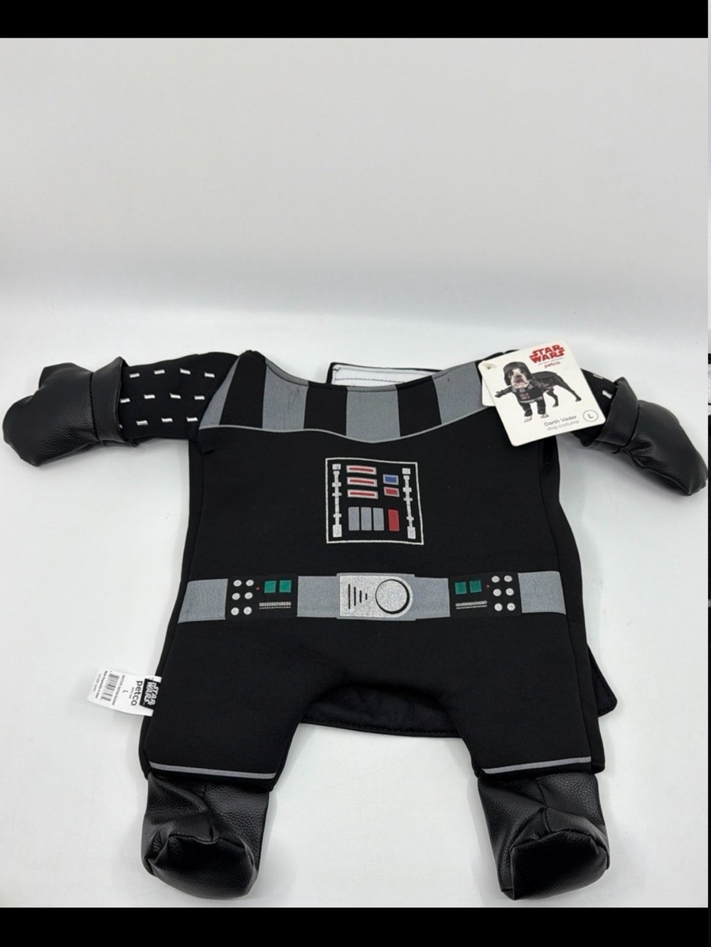 Petco Star Wars Darth Vader Dog Costume Black/Gray Polyester Sz
L